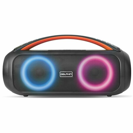 DOLPHIN AUDIO Portable 30-Watt-Continous-Power Bluetooth Waterproof Boom Box with Lights LX-220